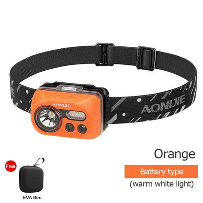 AONIJIE LED Headlamp [Battery Operated] - ORANGE