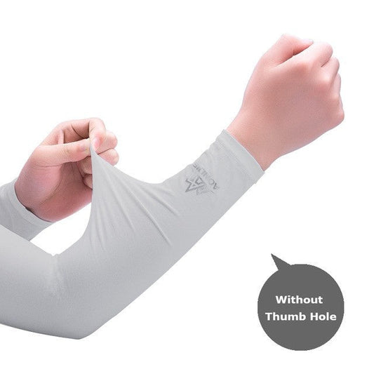AONIJIE Cooling Arm Sleeves [Gray] - NO THUMB HOLE