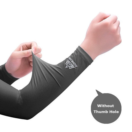AONIJIE Cooling Arm Sleeves [Black] - NO THUMB HOLE