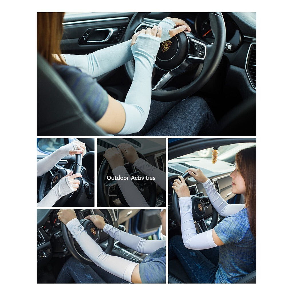 AONIJIE Cooling Arm Sleeves [Pink] - NO THUMB HOLE