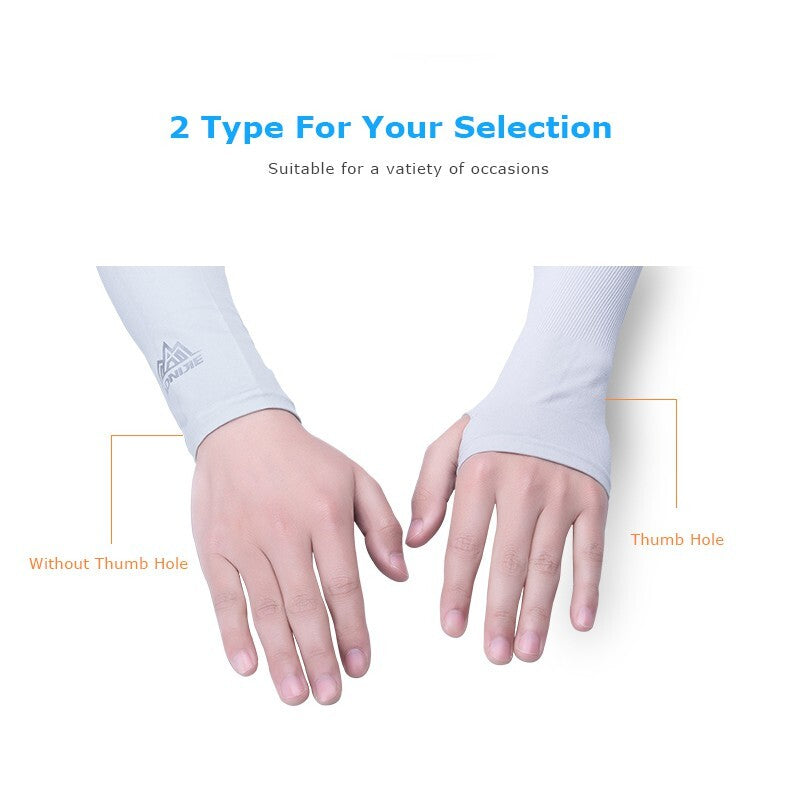 AONIJIE Cooling Arm Sleeves [Black] - NO THUMB HOLE