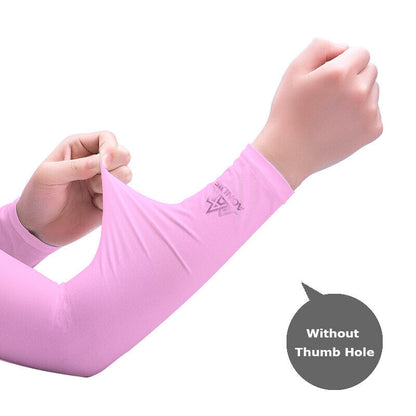 AONIJIE Cooling Arm Sleeves [Pink] - NO THUMB HOLE