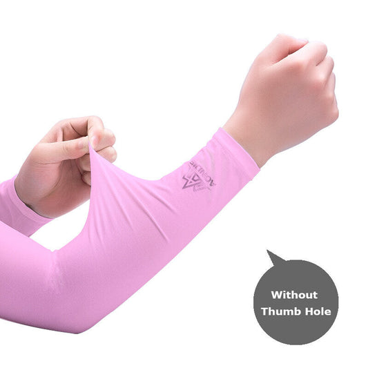 AONIJIE Cooling Arm Sleeves [Pink] - NO THUMB HOLE