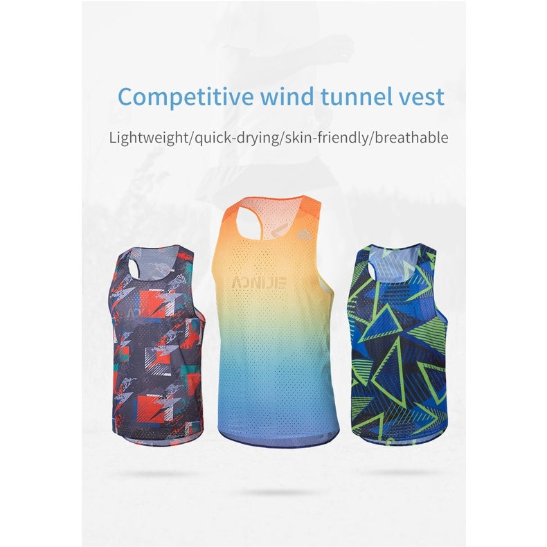 AONIJIE Quick Drying Men's Singlet [Small] - RAINBOW