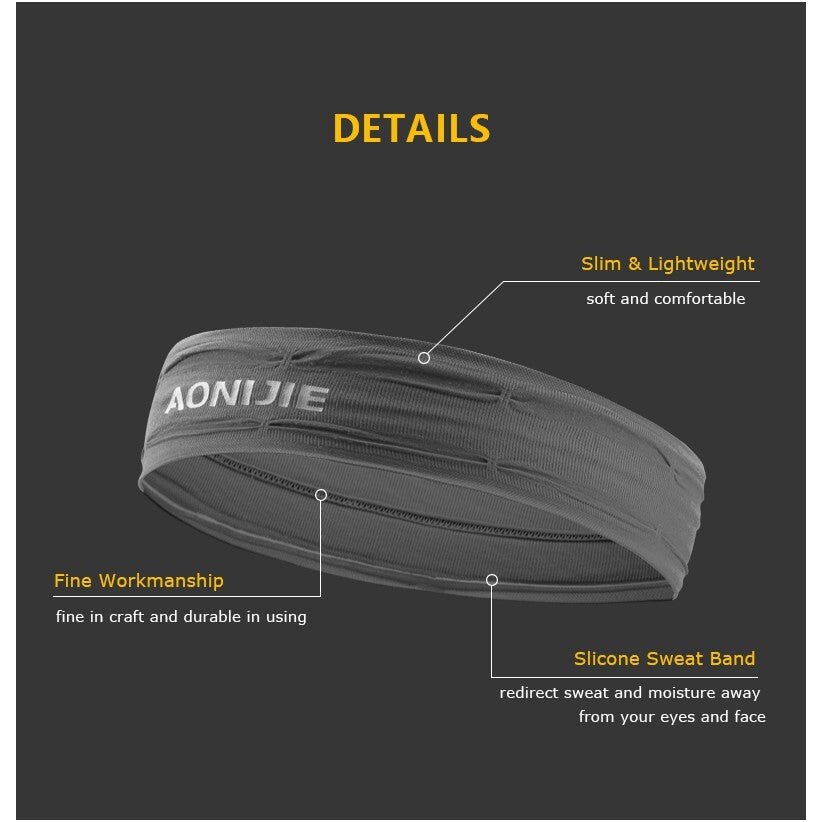 AONIJIE Sweatband Headband [YELLOW GREEN]