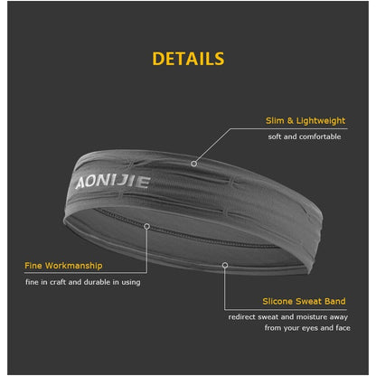 AONIJIE Sweatband Headband [YELLOW GREEN]