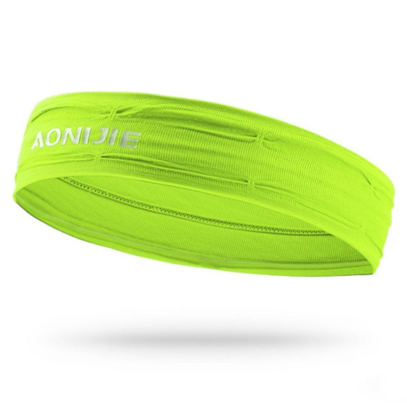 AONIJIE Sweatband Headband [YELLOW GREEN]