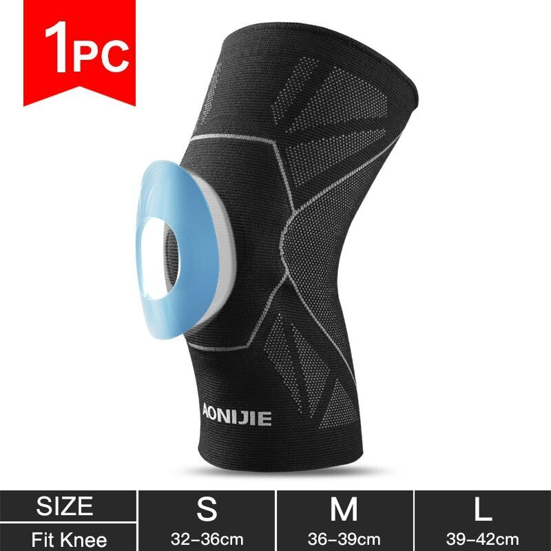AONIJIE 1 PC Compression Knee Pad / Knee Brace Support  [BLACK SMALL]