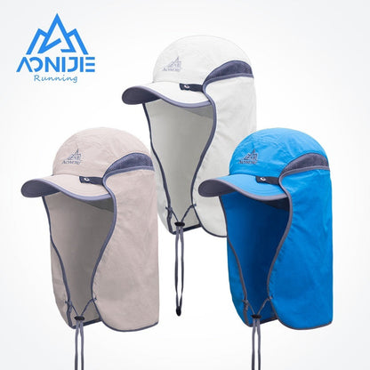 AONIJIE Visor Neck Cover Hat - KHAKI