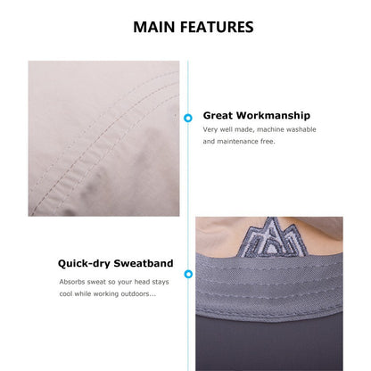 AONIJIE Visor Neck Cover Hat - BLUE