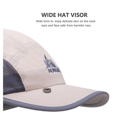 AONIJIE Visor Neck Cover Hat - KHAKI