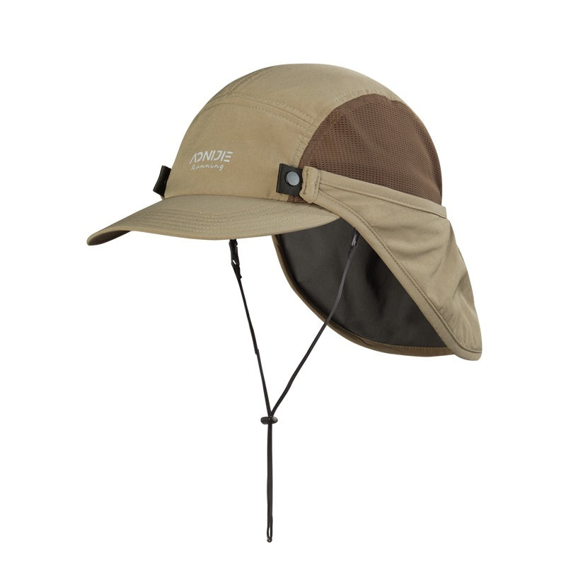 AONIJIE Sun Protection Cap with Detachable Neck Flap Cover - KHAKI