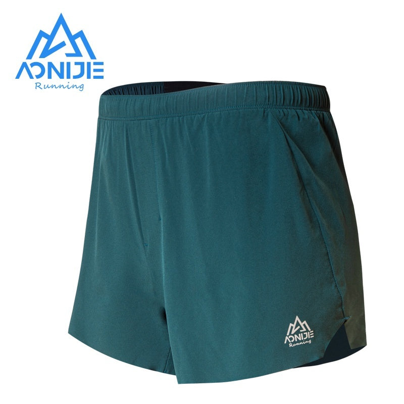 AONIJIE Men's Quick Drying Running Shorts [Black] - MEDIUM
