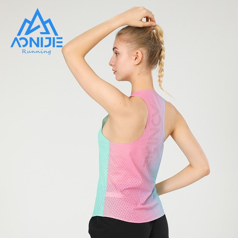 AONIJIE RAINBOW Quick Drying Ladies Singlet [SMALL]