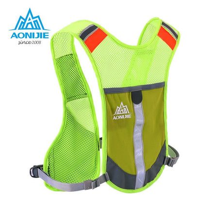 AONIJIE Reflective Running Vest Hydration Backpack  - GRAY