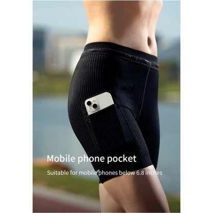 AONIJIE Women's Quick Drying Compression Running Shorts [Large] - BLACK
