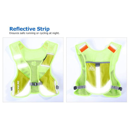 AONIJIE Reflective Running Vest Hydration Backpack  - GRAY