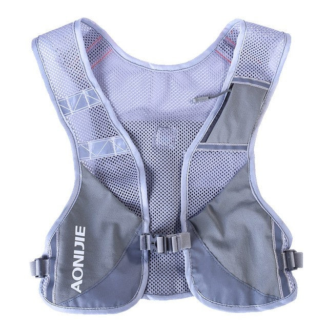 AONIJIE Reflective Running Vest Hydration Backpack  - GRAY