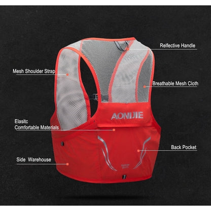 AONIJIE 2.5L Hydration Backpack Running Vest - S/M ORANGE [Vest only]