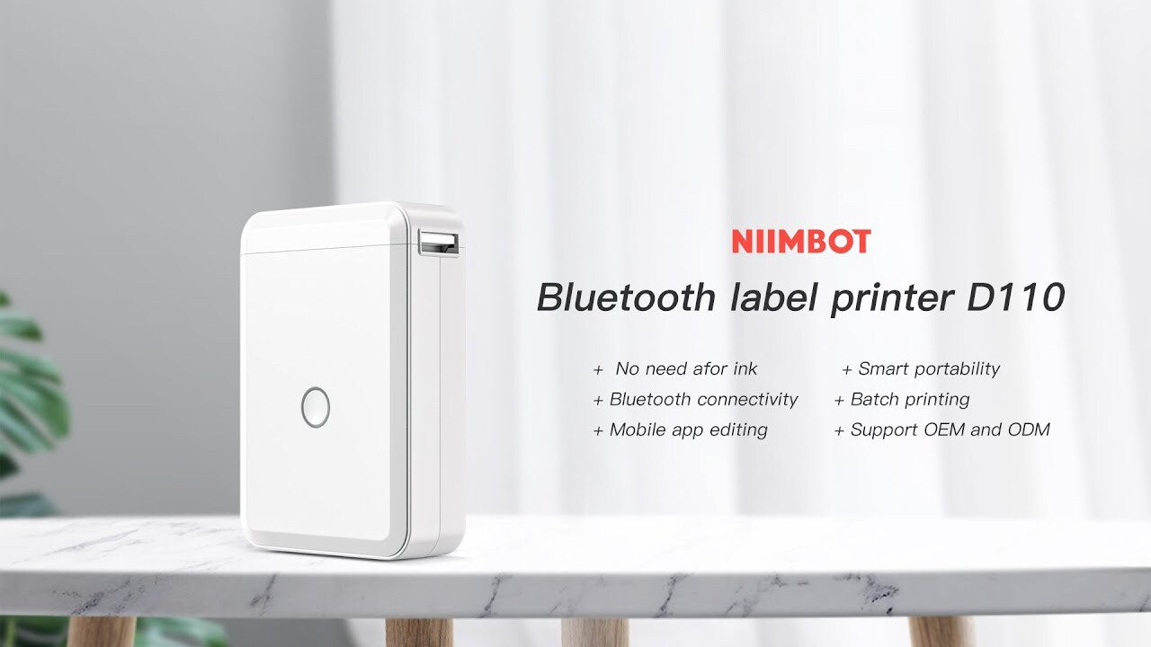 NIIMBOT [ D110 ] Portable Label Printer 12-15mm Width - WHITE