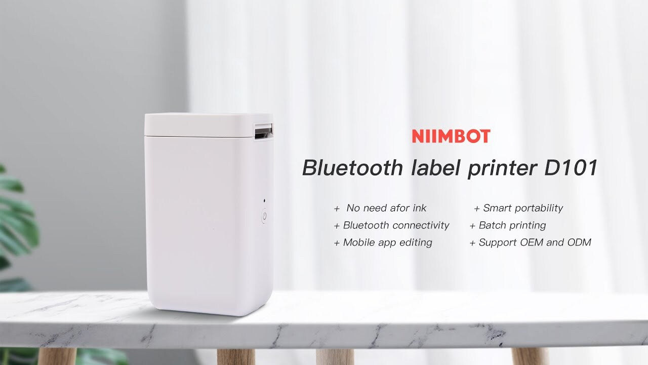 NIIMBOT [ D101 ] Bluetooth Label Printer 20-25mm -WHITE