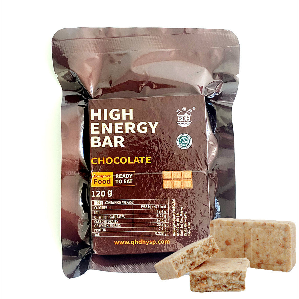 1 BOX - High Energy Bar 120g x 12 pcs - Exp. Date October 2043 - CHOCOLATE