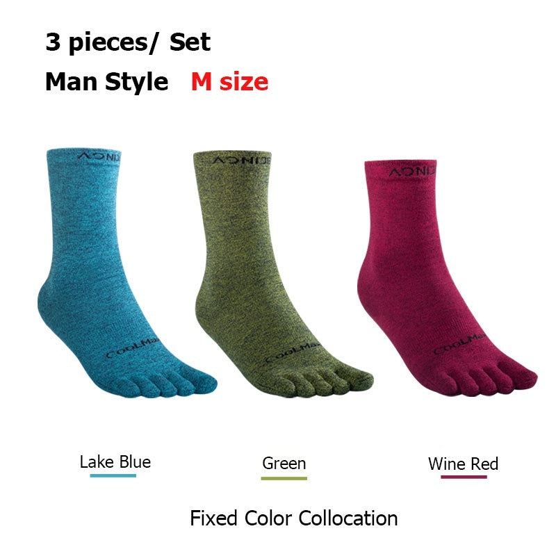 AONIJIE E4830 Cool Max Toe Socks [3 pairs] - MEDIUM