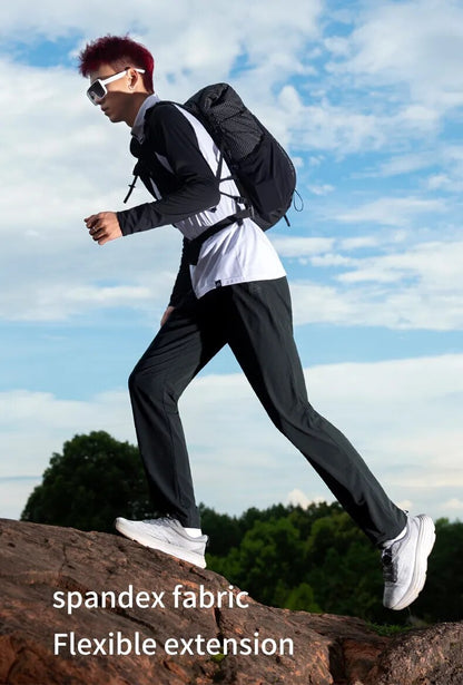 AONIJIE FM5165 Quick Drying Sports Trousers [XLarge] - GRAY/GREEN