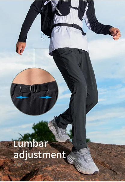 AONIJIE FM5165 Quick Drying Sports Trousers [XLarge] - GRAY/GREEN