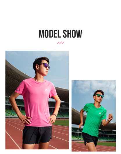 AONIJIE FM5178 Men Sports Shirts [Blue] - XXL