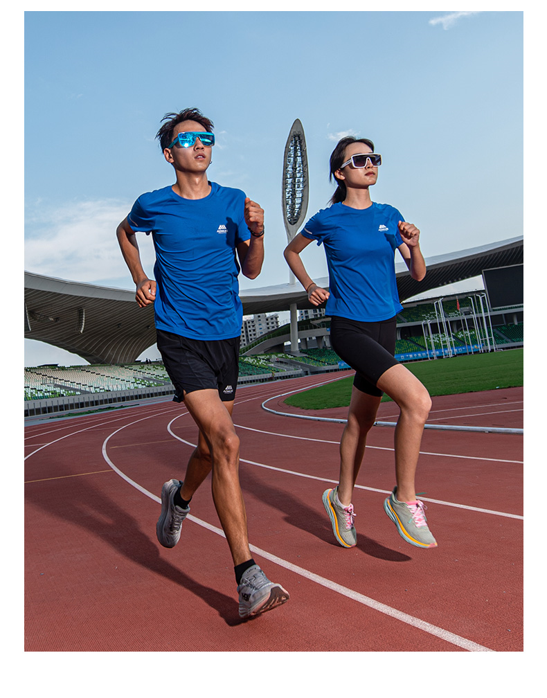 AONIJIE FM5178 Men Sports Shirts [Blue] - XXL