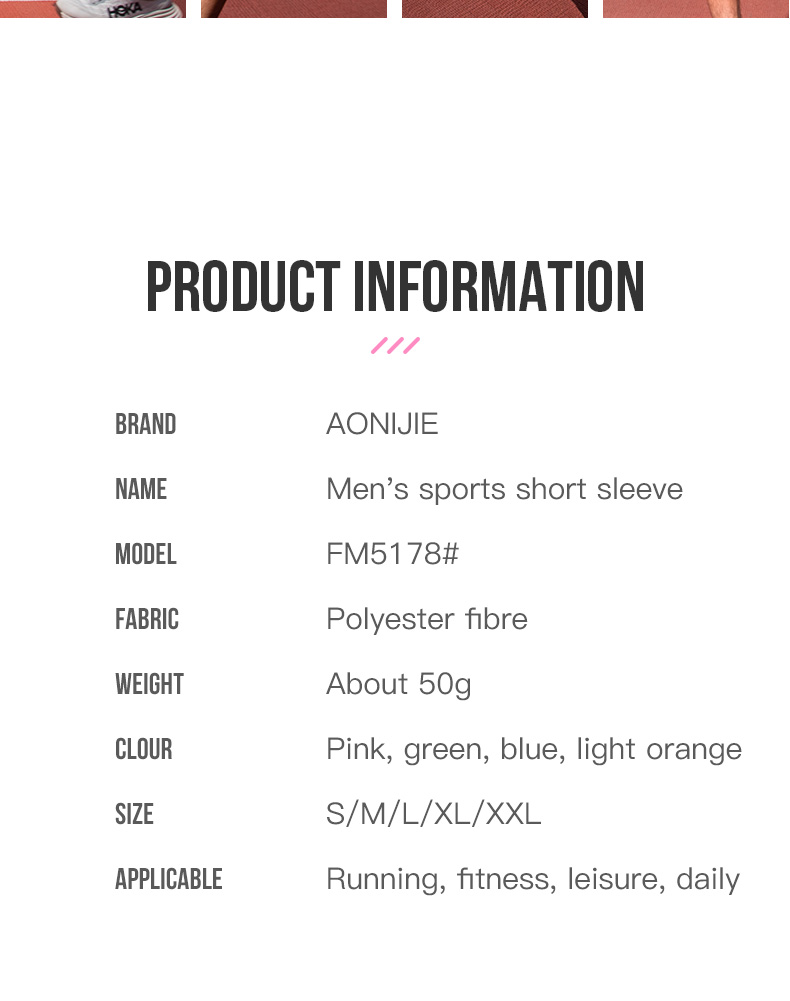 AONIJIE FM5178 Men Sports Shirts [Blue] - MEDIUM