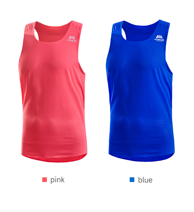 AONIIJIE FM5188 Men's Sports SINGLET [Pink] - MEDIUM