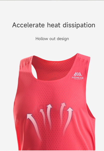 AONIIJIE FM5188 Men's Sports SINGLET [Pink] - MEDIUM