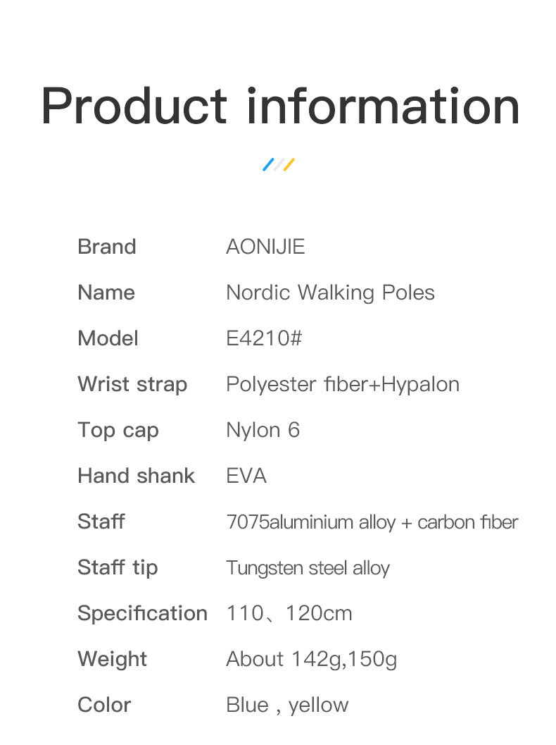 AONIJIE E4210 10cm Trekking pole [1 PC] - YELLOW