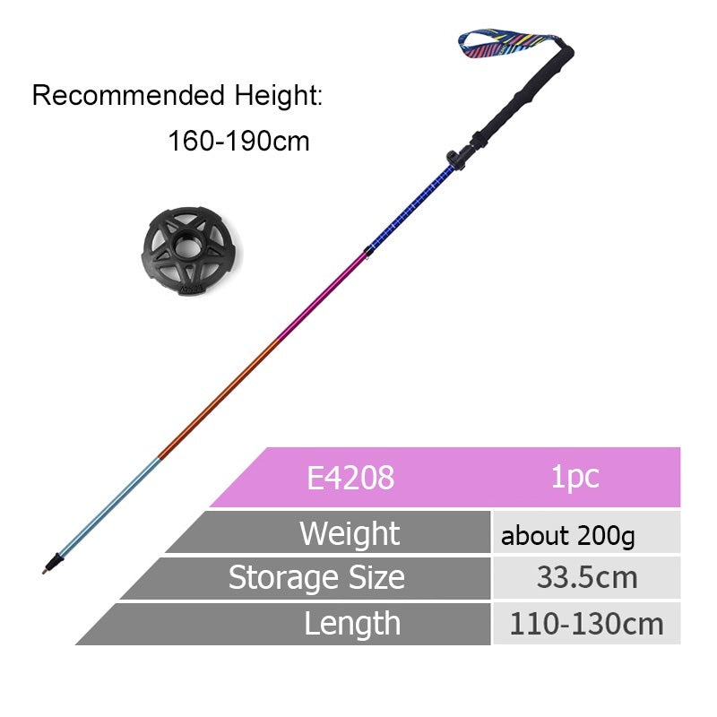 AONIJIE E4208 110-130cm Adjustable Aluminum Alloy Running Trekking Pole [1 PC] - RAINBOW