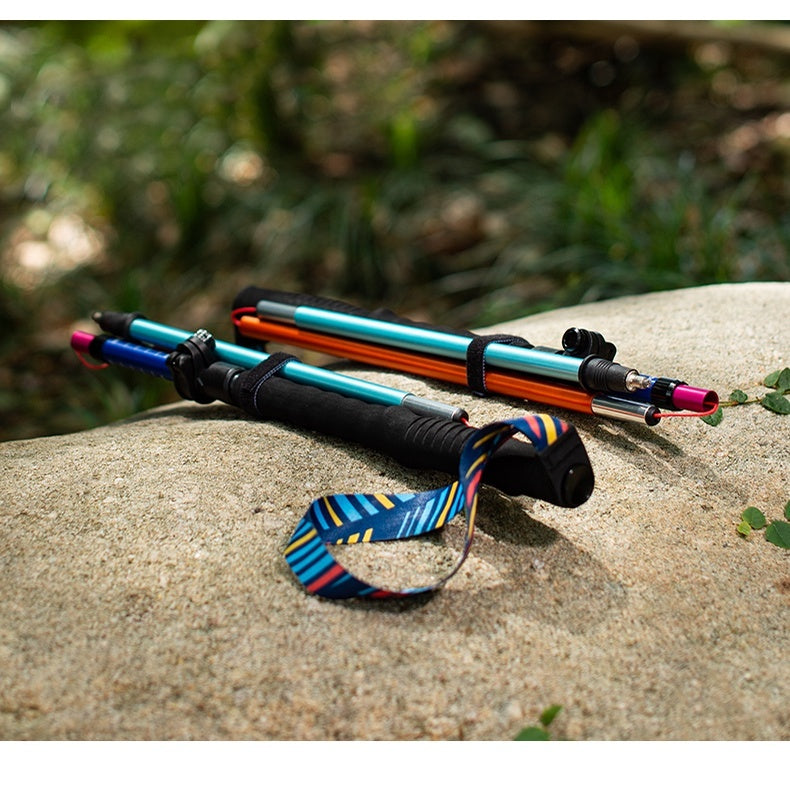 AONIJIE E4208 110-130cm Adjustable Aluminum Alloy Running Trekking Pole [1 PC] - RAINBOW