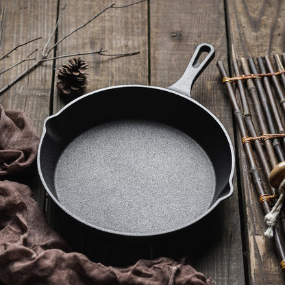 Happiness CAST IRON SET - 3 pans with 2 glass lids - Pre Seasoned