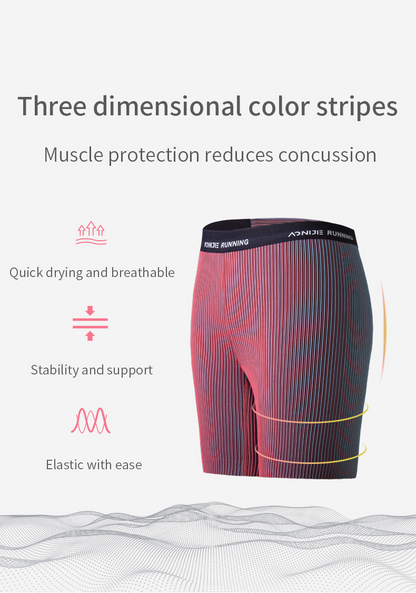 Aonijie FW5177 Women's Running Compression Shorts - RED LARGE