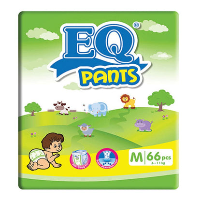 EQ Pants Baby Diapers [ MEGA PACK 66 PCS ] - MEDIUM