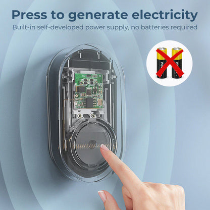 SMATRUL Wireless Doorbell BATTERY MODEL [2 BUTTONS - 2 RECEIVERS] - Black