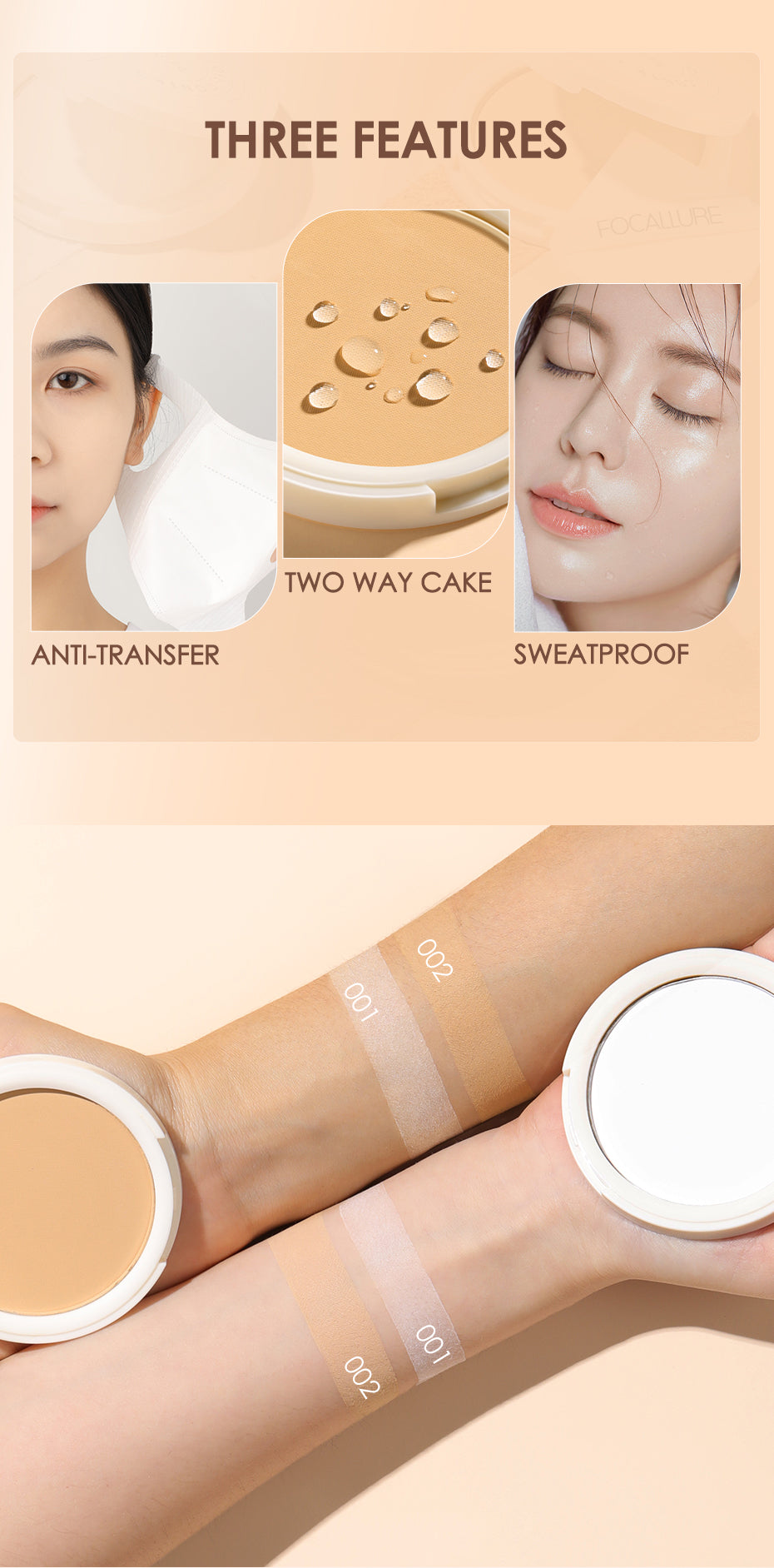 FOCALLURE Oil Control Matte Powder [ Natural Long Lasting ]