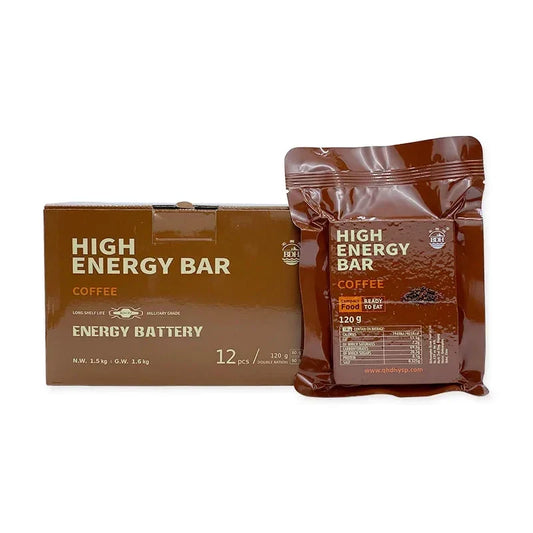 1 BOX - HIGH ENERGY BAR - 120g x 12pcs - Exp. October 2043 - Gives rapid energy source! - COFFEE