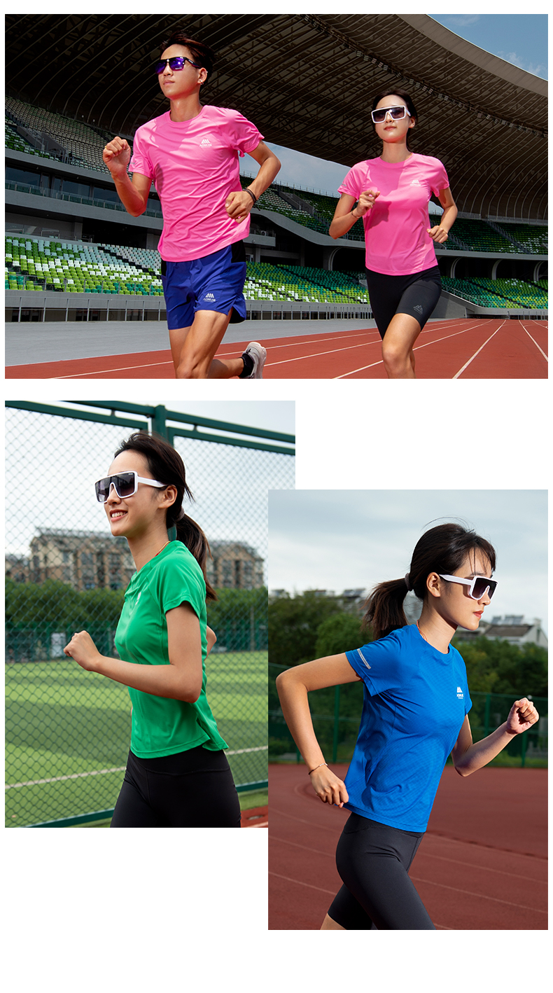 AONIJIE FM5179 Women Sports Shirts [BLUE] - LARGE