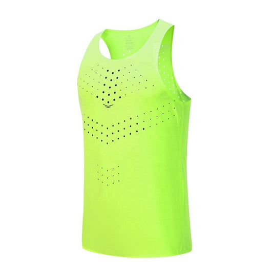 SPORTEX Ultra Light 50G Seamless Quick Dry Running Singlet [Unisex] - FLUORESCENT GREEN