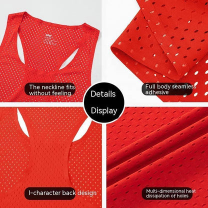 Sportex Ultra Light 61G Seamless Quick Dry Running Singlet for Men & Women - ORANGE