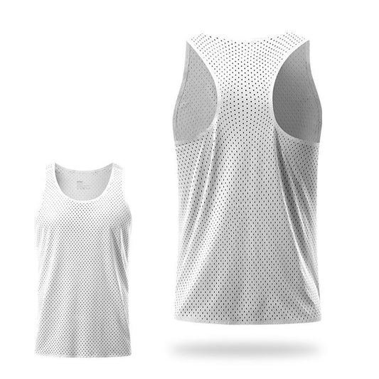 SPORTEX 61G Ultra Light Seamless Quick Dry Running Singlet [Unisex] - WHITE
