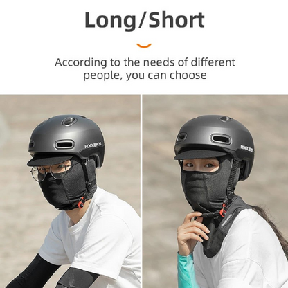 ROCKBROS Breathable Cycling Face Mask/Neck Cover [with holes for Glasses] - BLACK