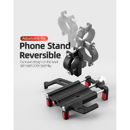 ROCKBROS Motorcycle MOBILE PHONE HOLDER [Aluminum Alloy] - BLACK