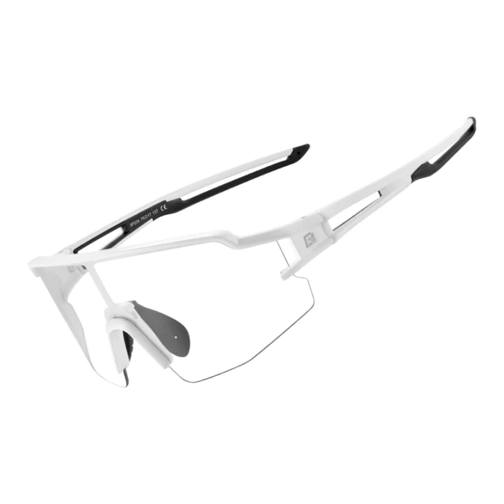ROCKBROS UV400 Half Frame Photochromic Sports Sunglasses - WHITE
